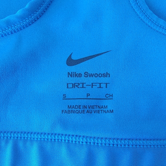 Nike Swoosh Women's  Blue Sports Bra - Picture 5 of 8